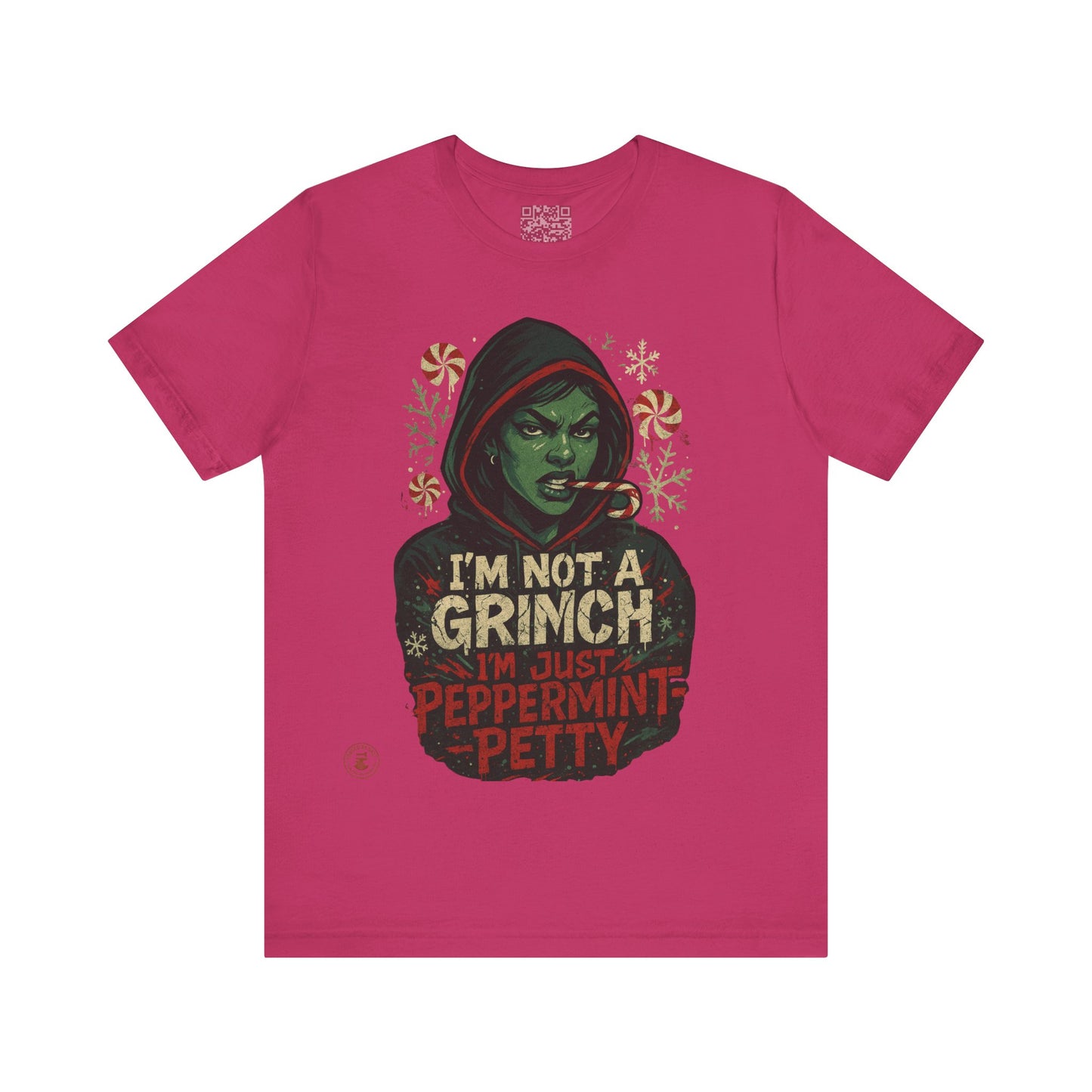 Festive Grinch Tee, Unisex Christmas Shirt, Holiday Humor Tee, Fun Winter Apparel, Unique Gift for Grinch Fans, Peppermint Petty Shirt