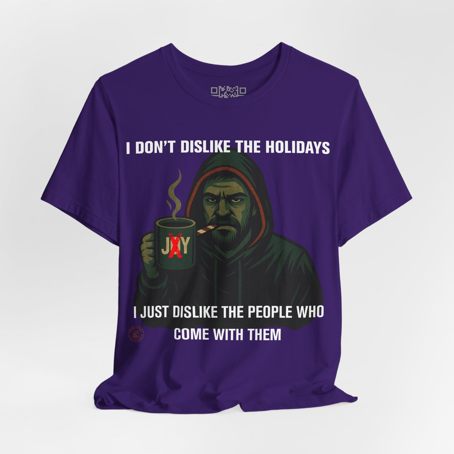 “I Don’t Dislike the Holidays” Grumpy Christmas Hoodie Guy T-Shirt
