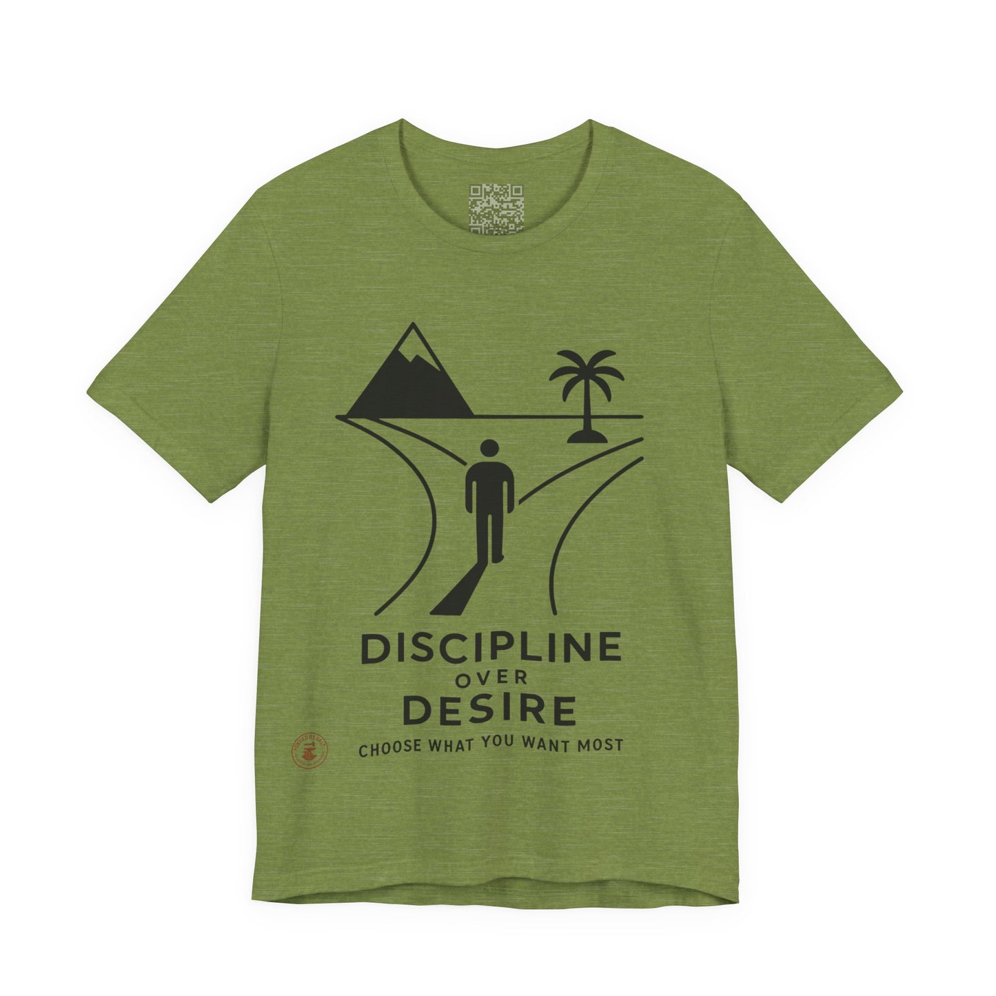 🧭 Discipline Over Desire – Motivational T-Shirt
