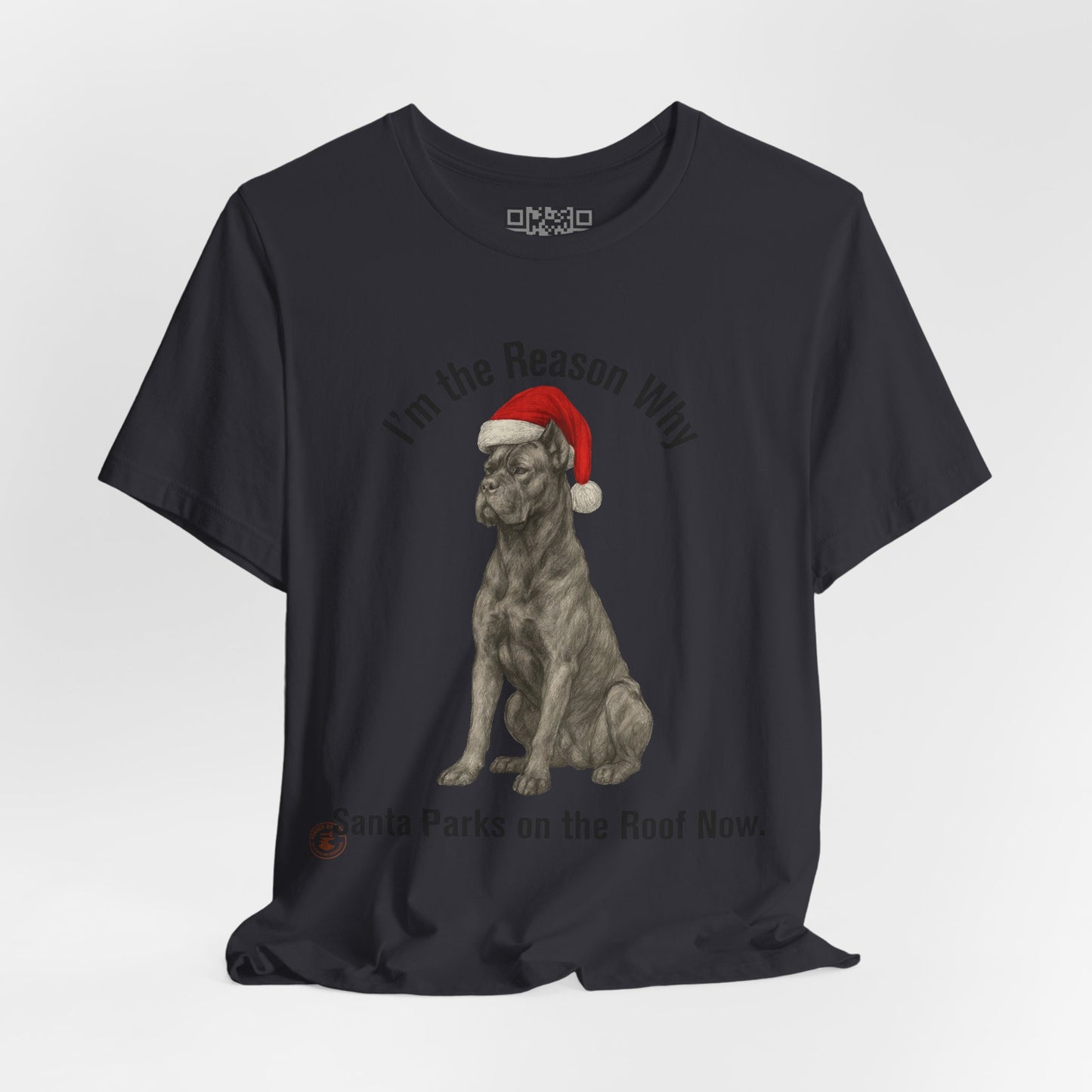 Im the Reason Santa Parks on the Roof Funny Cane Corso Christmas Tee
