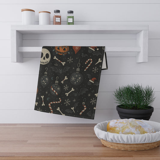 Spooky Holiday Tea Towels, Halloween Kitchen Decor, Unique Gift for Home, Fun Cooking Accessory