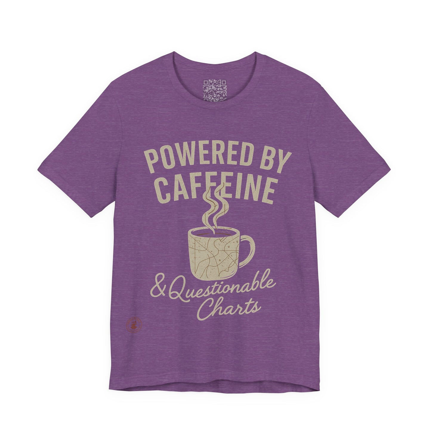 ☕ Powered by Caffeine & Questionable Charts – Nautical Humor Tee