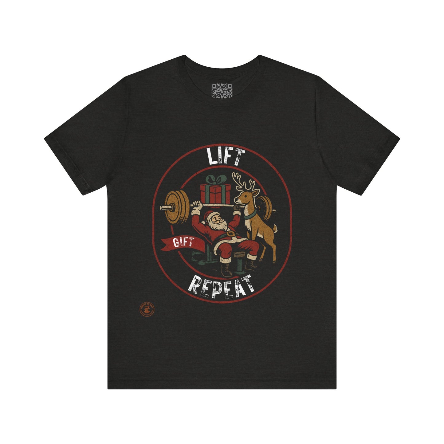 🎅 Lift, Gift, Repeat – Santa Gym T-Shirt