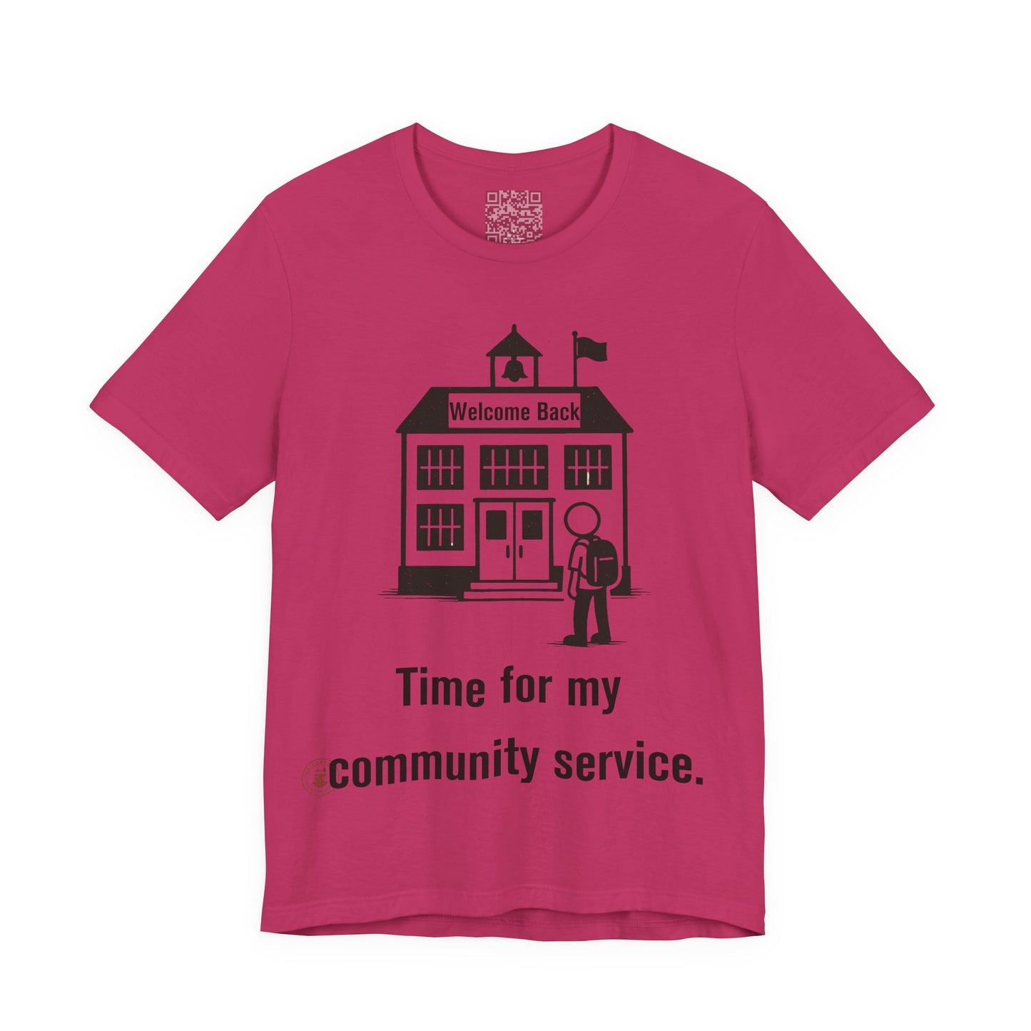 "Time for My Community Service" – Funny Back-to-School T-Shirt