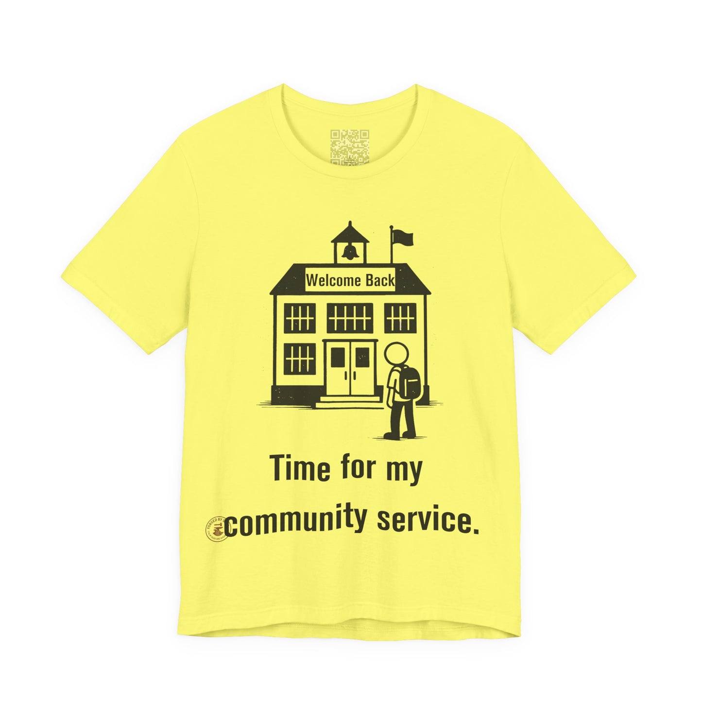 "Time for My Community Service" – Funny Back-to-School T-Shirt