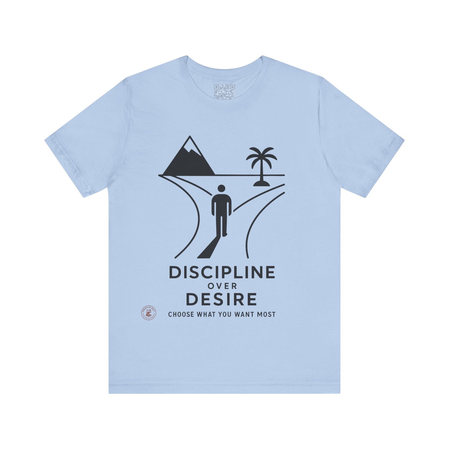 🧭 Discipline Over Desire – Motivational T-Shirt