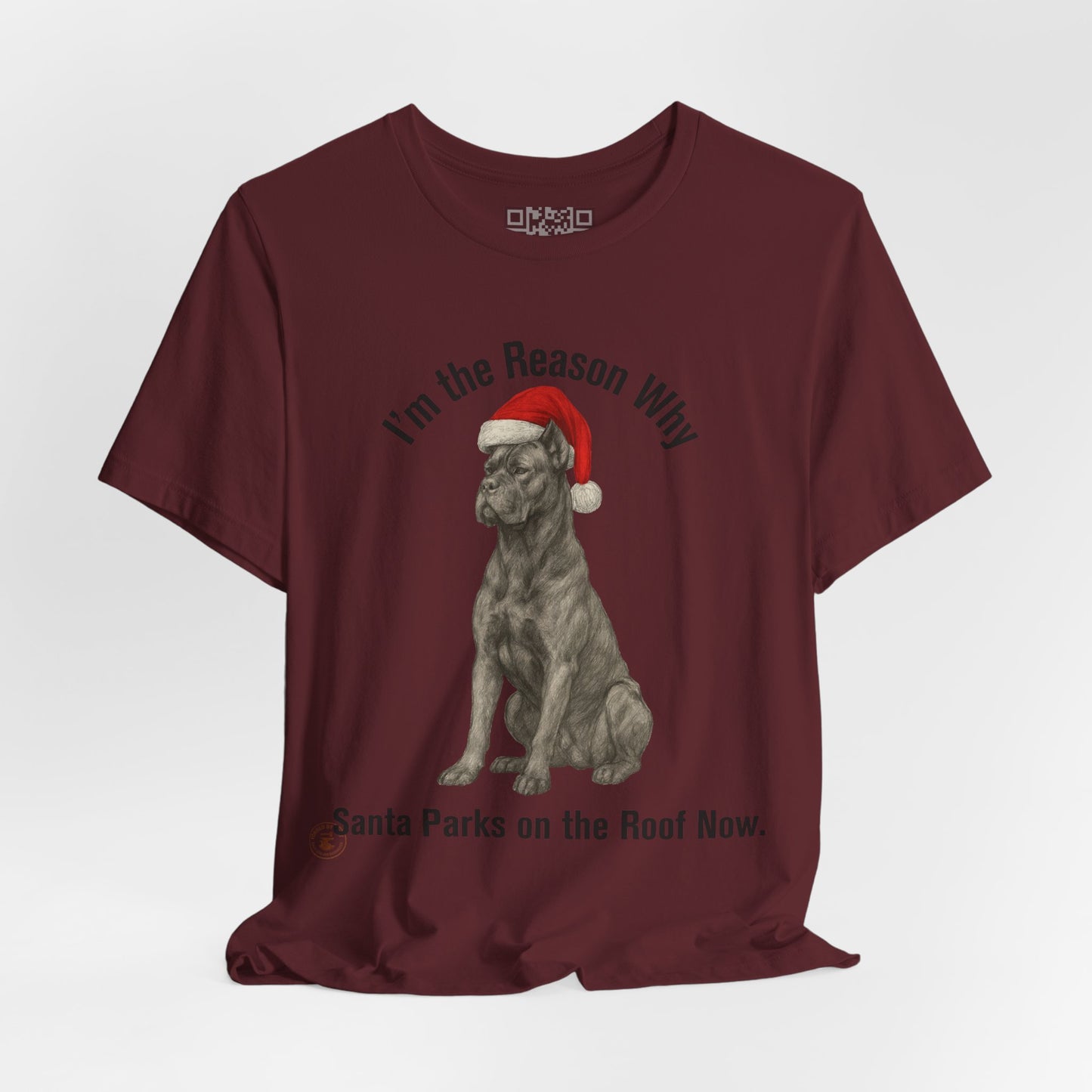 Im the Reason Santa Parks on the Roof Funny Cane Corso Christmas Tee