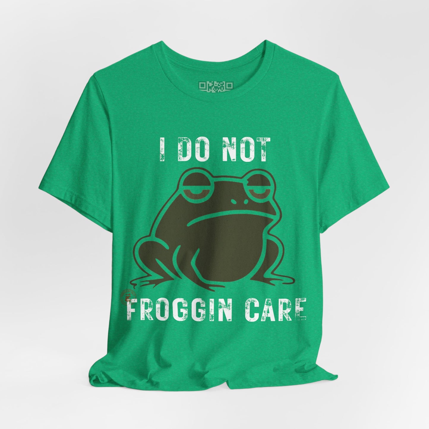 I Do Not Froggin’ Care T-Shirt – Funny Grumpy Frog Graphic Tee