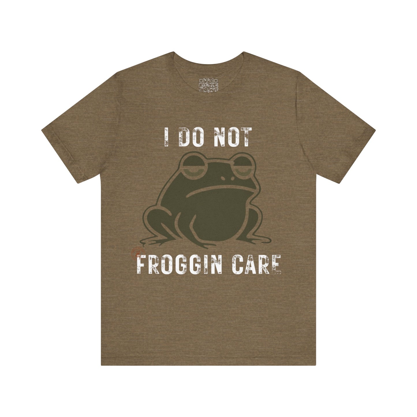 I Do Not Froggin’ Care T-Shirt – Funny Grumpy Frog Graphic Tee
