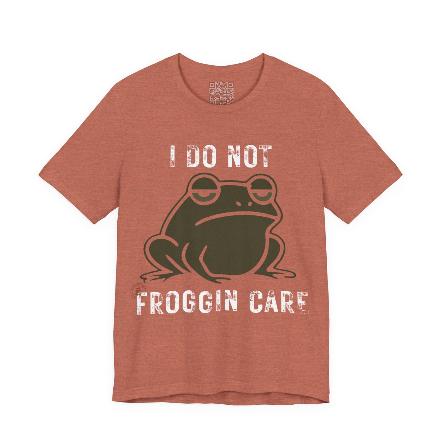 I Do Not Froggin’ Care T-Shirt – Funny Grumpy Frog Graphic Tee
