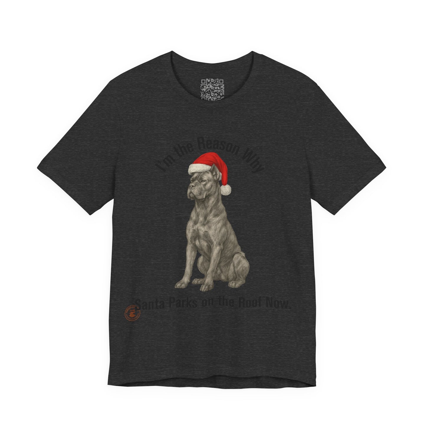 Im the Reason Santa Parks on the Roof Funny Cane Corso Christmas Tee