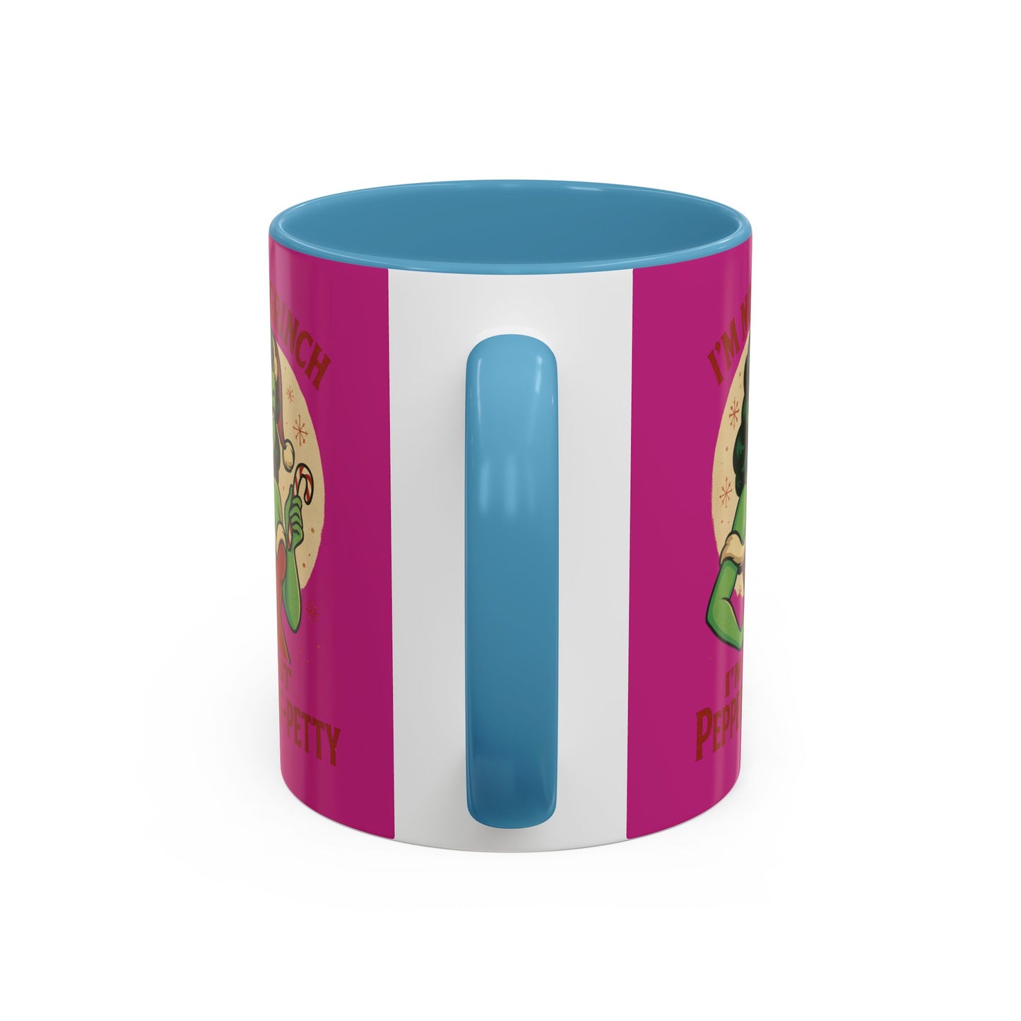 Festive Peppermint Coffee Mug, Holiday Gift, Fun Christmas Mug, Grinch Inspired, Cute Peppermint Patty Theme, Quirky Winter Cup