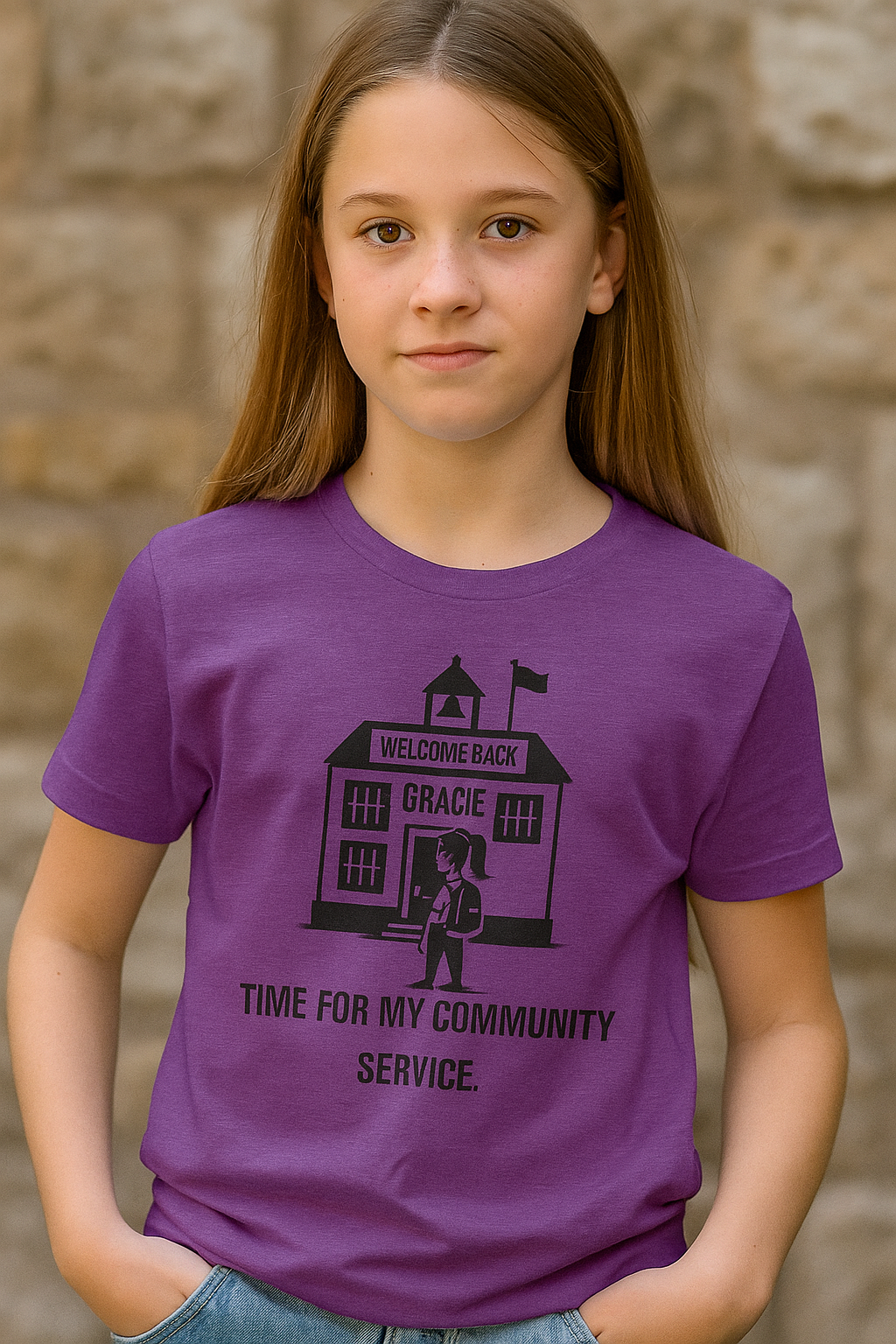 Funny Back-to-School Tee – “Time for My Community Service”