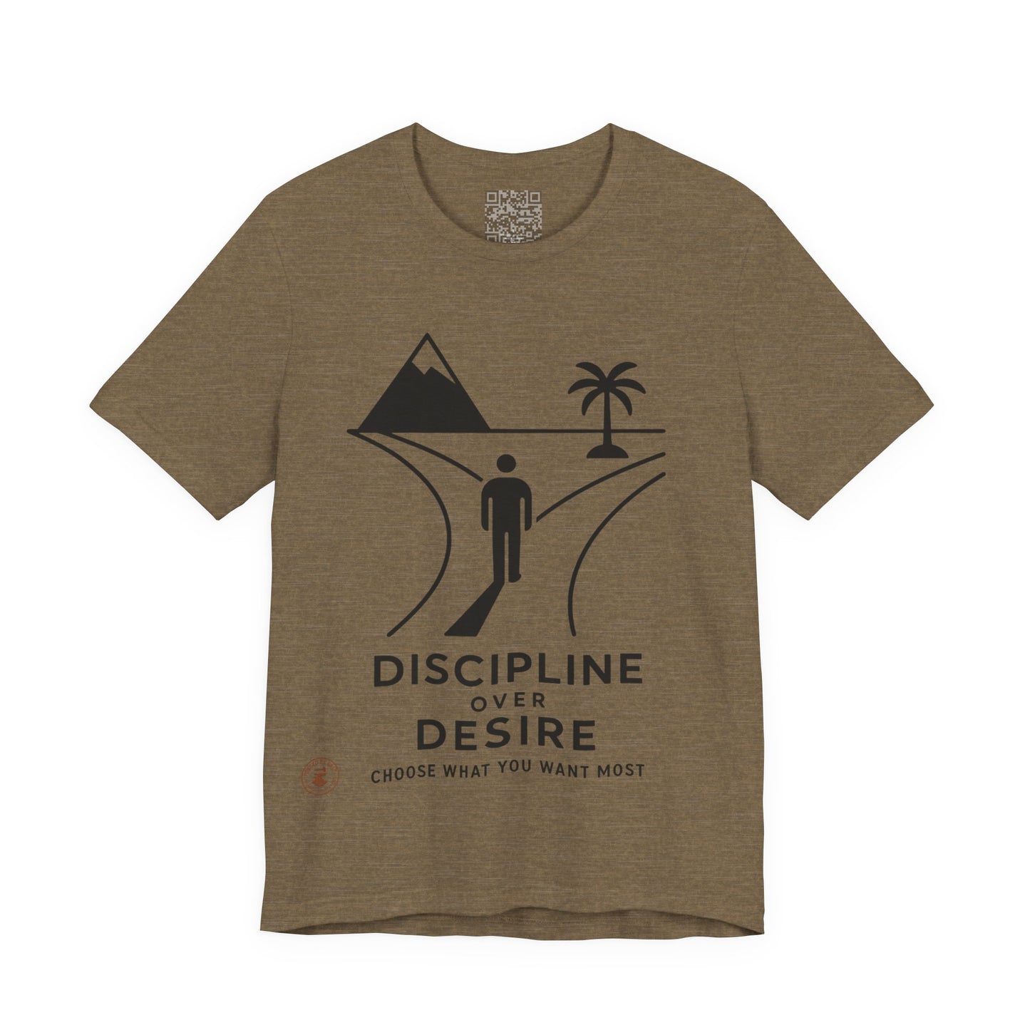 🧭 Discipline Over Desire – Motivational T-Shirt