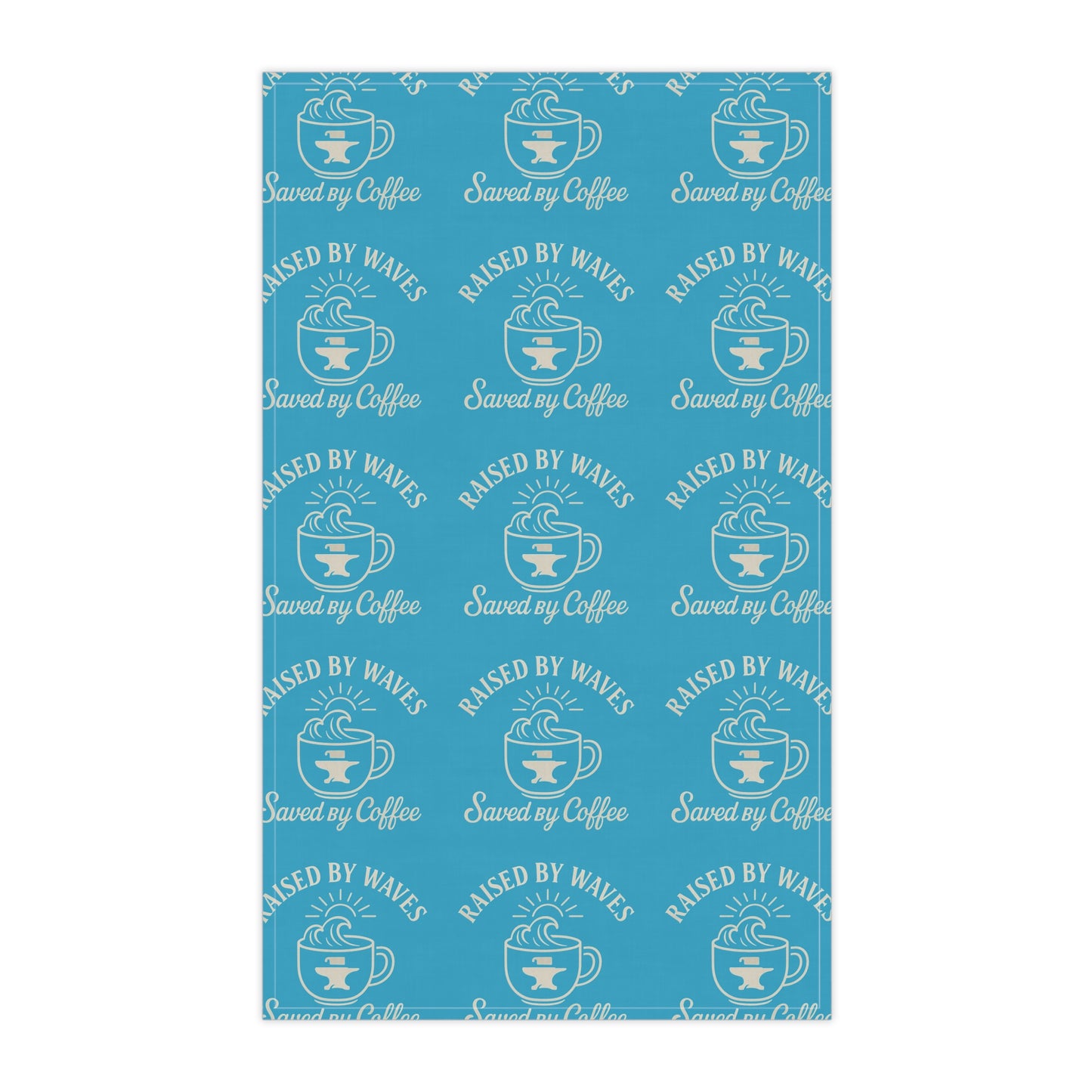 Raised by Waves Dish Towel, Tea Towel, Kitchen Decor, Unique Gift for Home, Fun Cooking Accessory