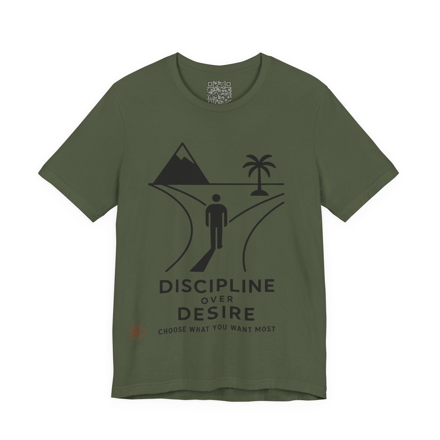 🧭 Discipline Over Desire – Motivational T-Shirt