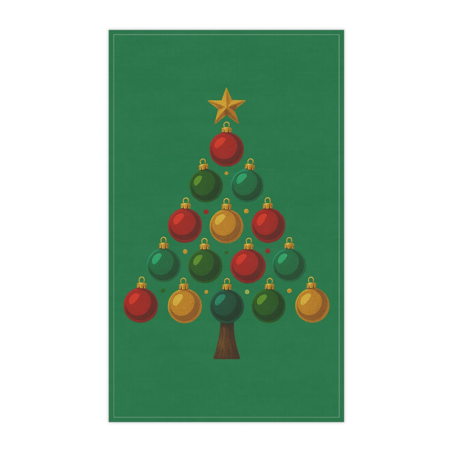 Christmas Tree Holiday Tea Towel, Christmas Kitchen Decor, Unique Gift for Home, Fun Cooking Accessory