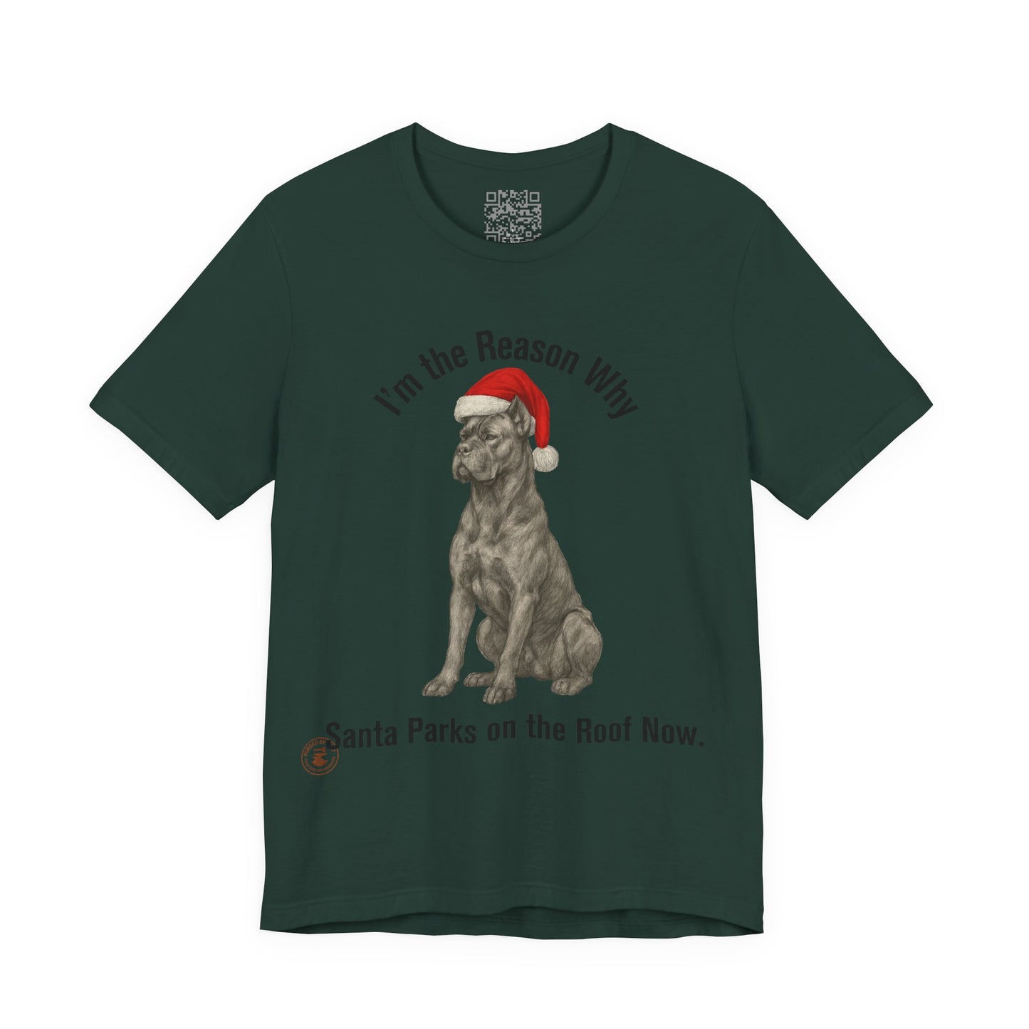 Im the Reason Santa Parks on the Roof Funny Cane Corso Christmas Tee
