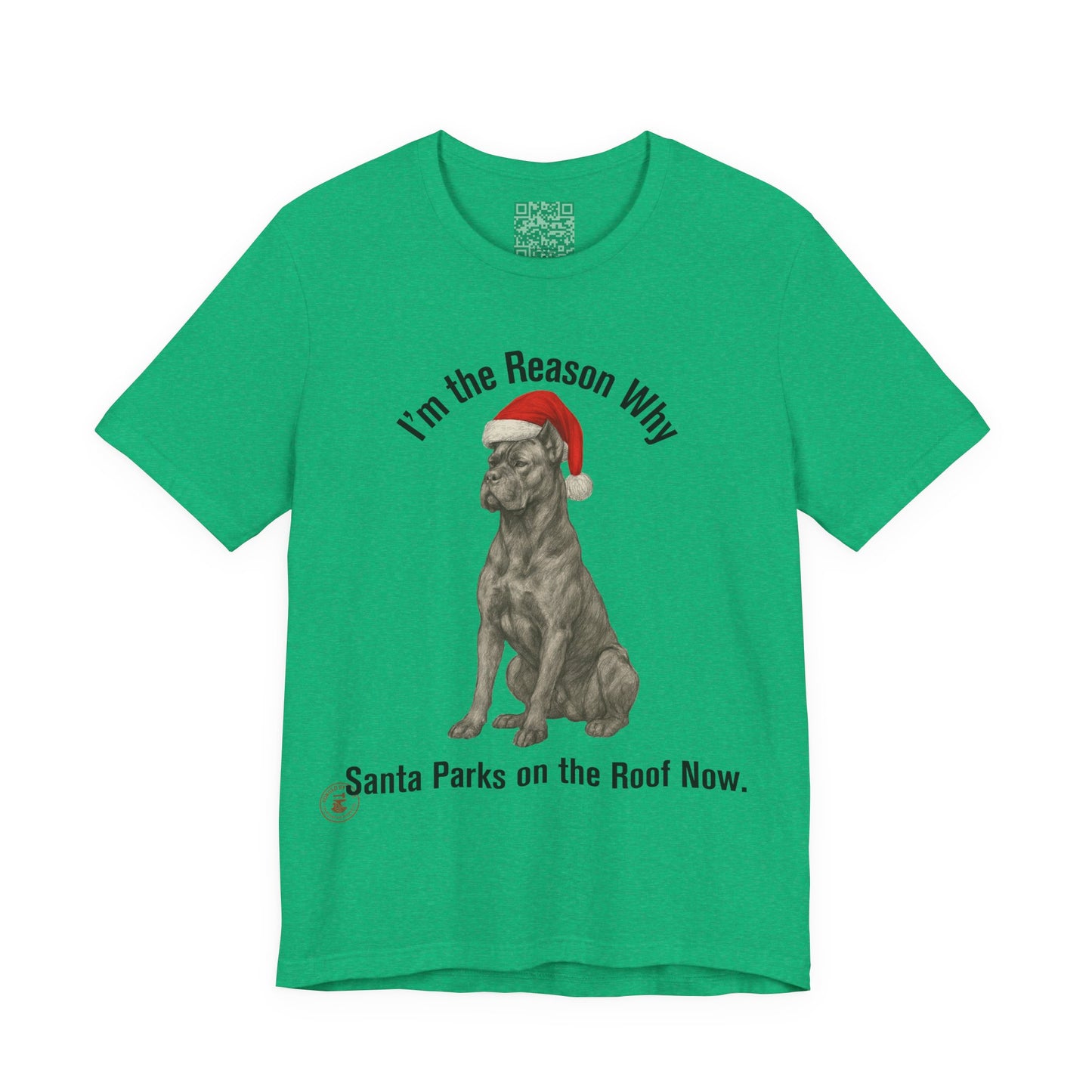 Im the Reason Santa Parks on the Roof Funny Cane Corso Christmas Tee