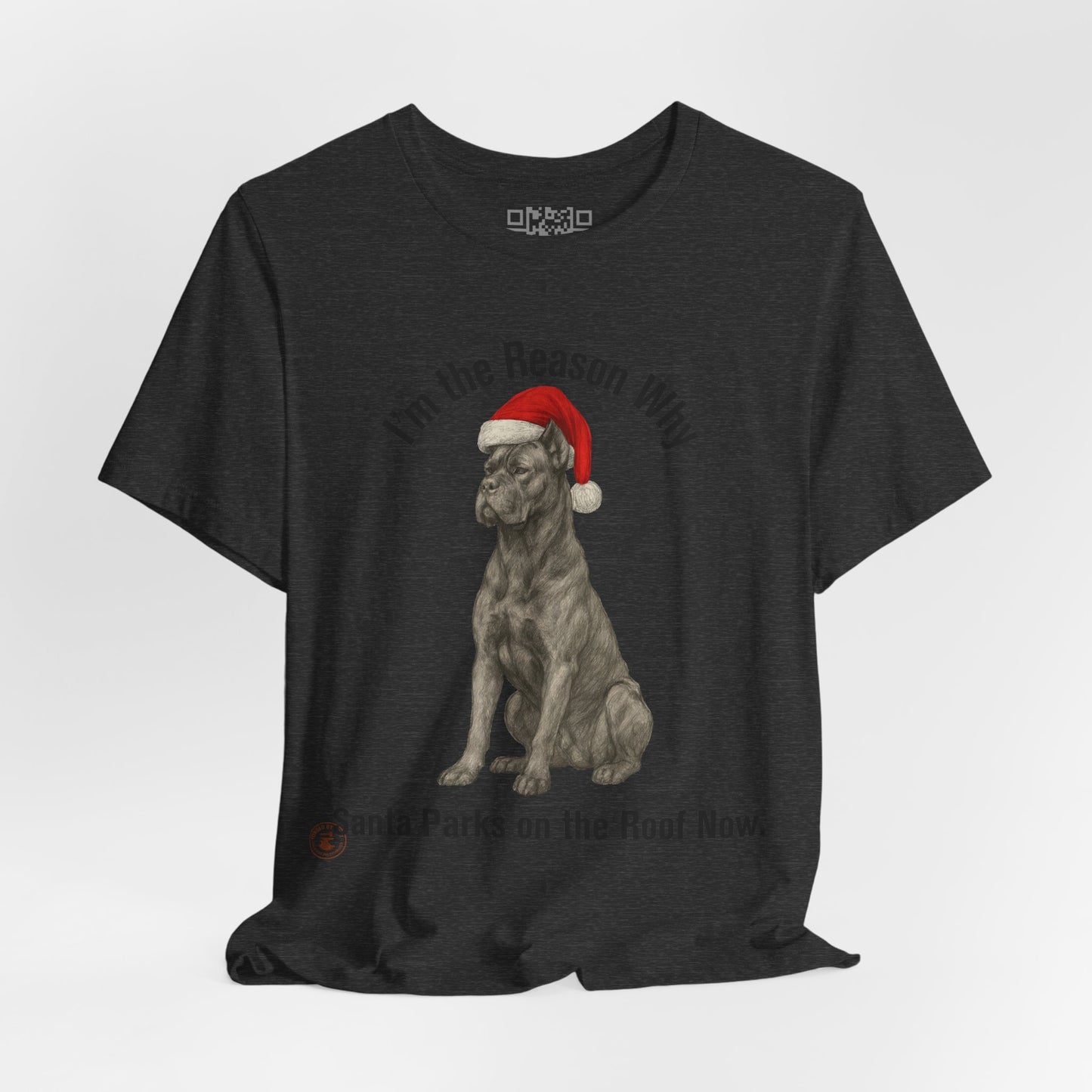 Im the Reason Santa Parks on the Roof Funny Cane Corso Christmas Tee