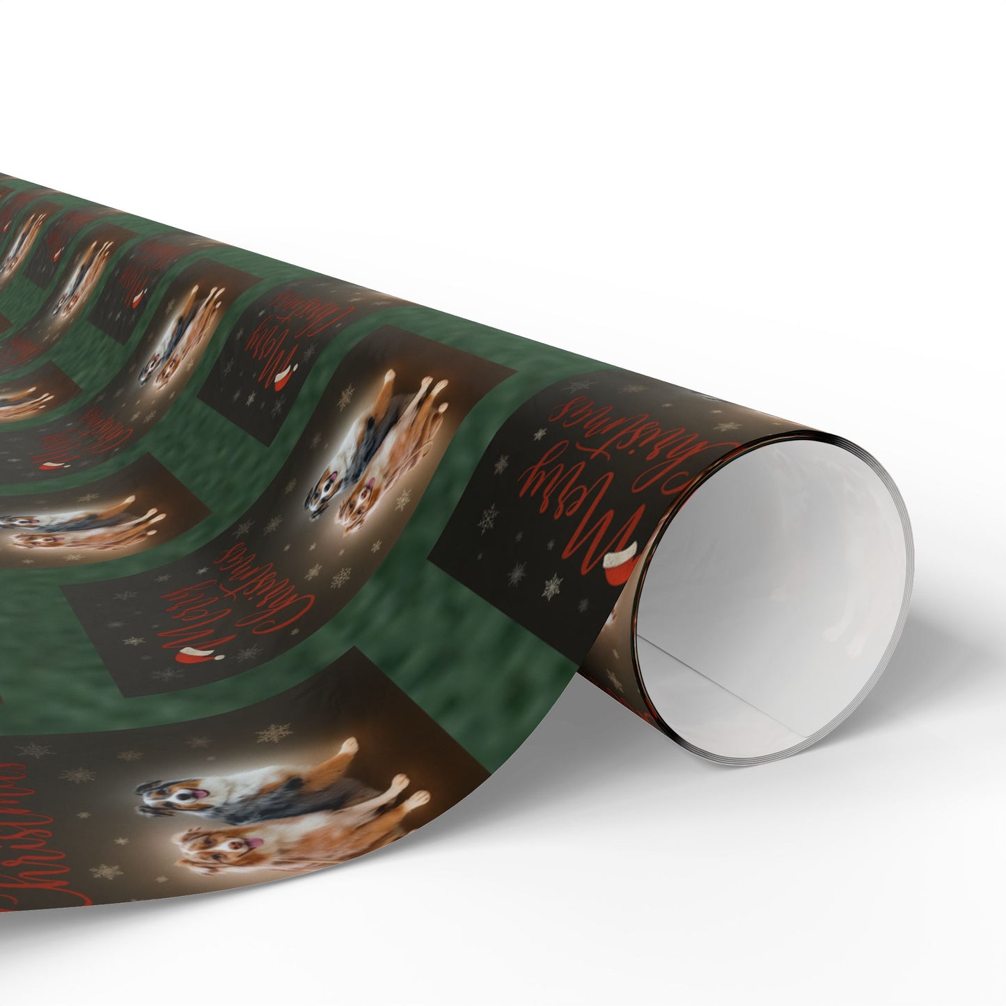 Merry Christmas Australian Shepherd Wrapping Paper – Festive Holiday Gift Wrap
