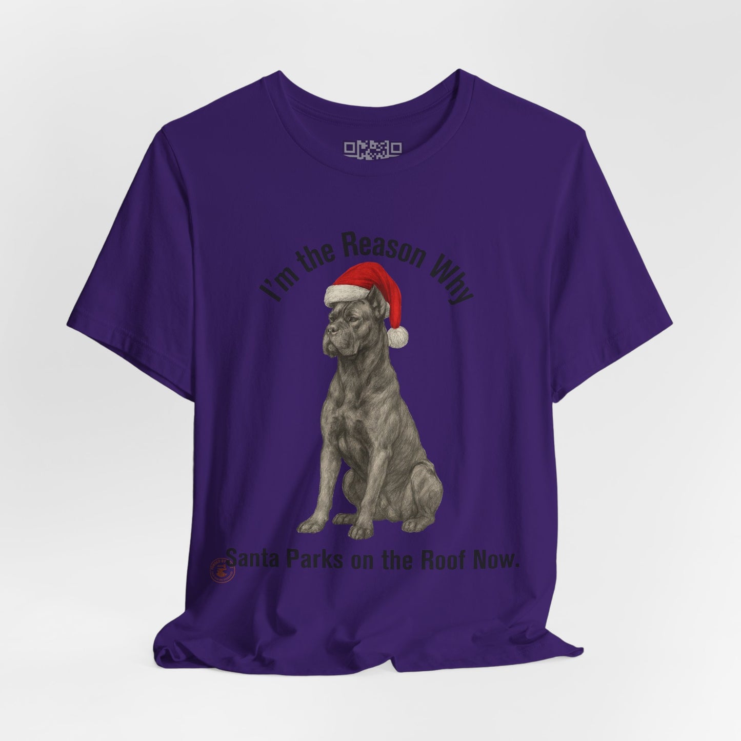 Im the Reason Santa Parks on the Roof Funny Cane Corso Christmas Tee