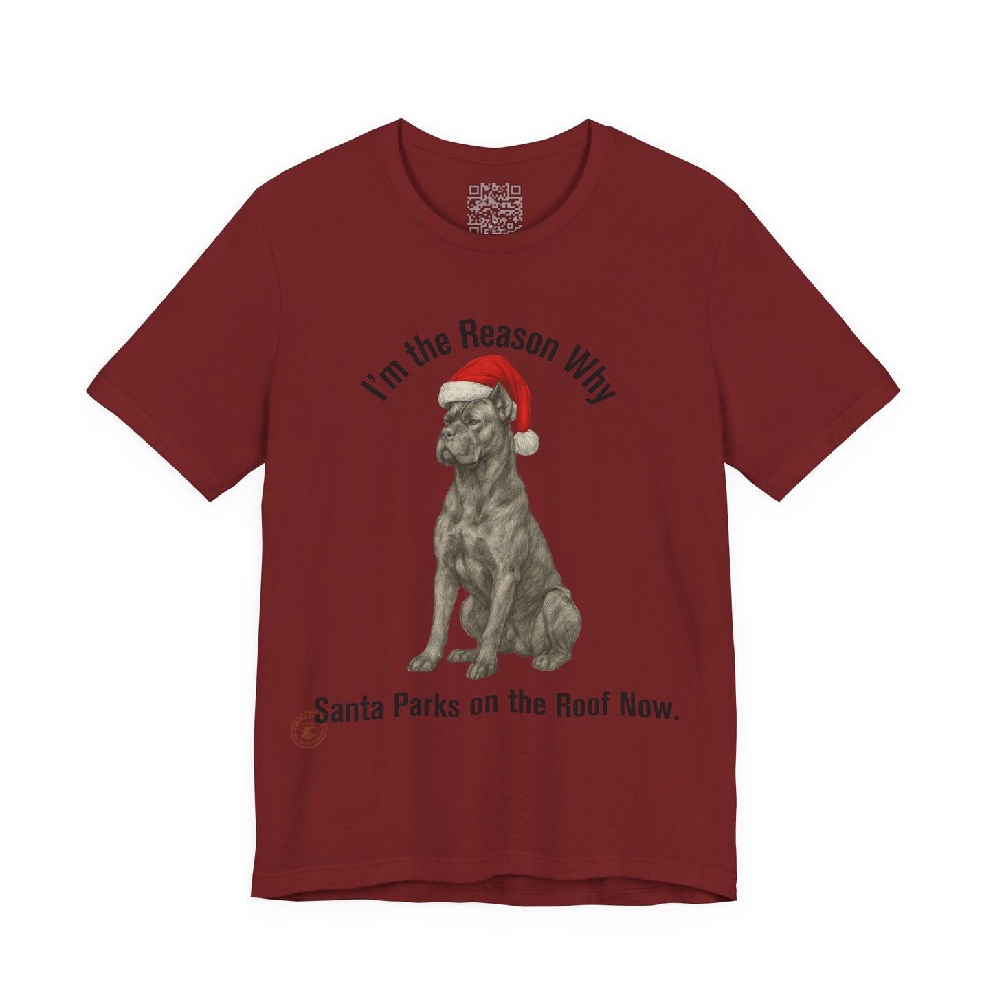 Im the Reason Santa Parks on the Roof Funny Cane Corso Christmas Tee