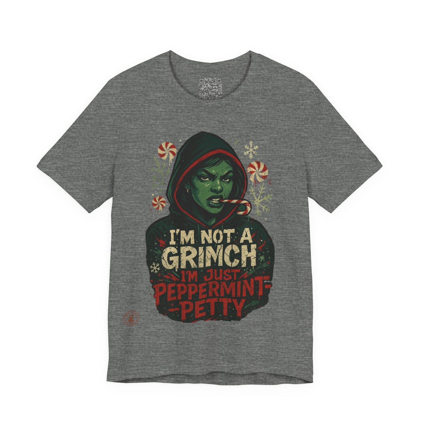 Festive Grinch Tee, Unisex Christmas Shirt, Holiday Humor Tee, Fun Winter Apparel, Unique Gift for Grinch Fans, Peppermint Petty Shirt