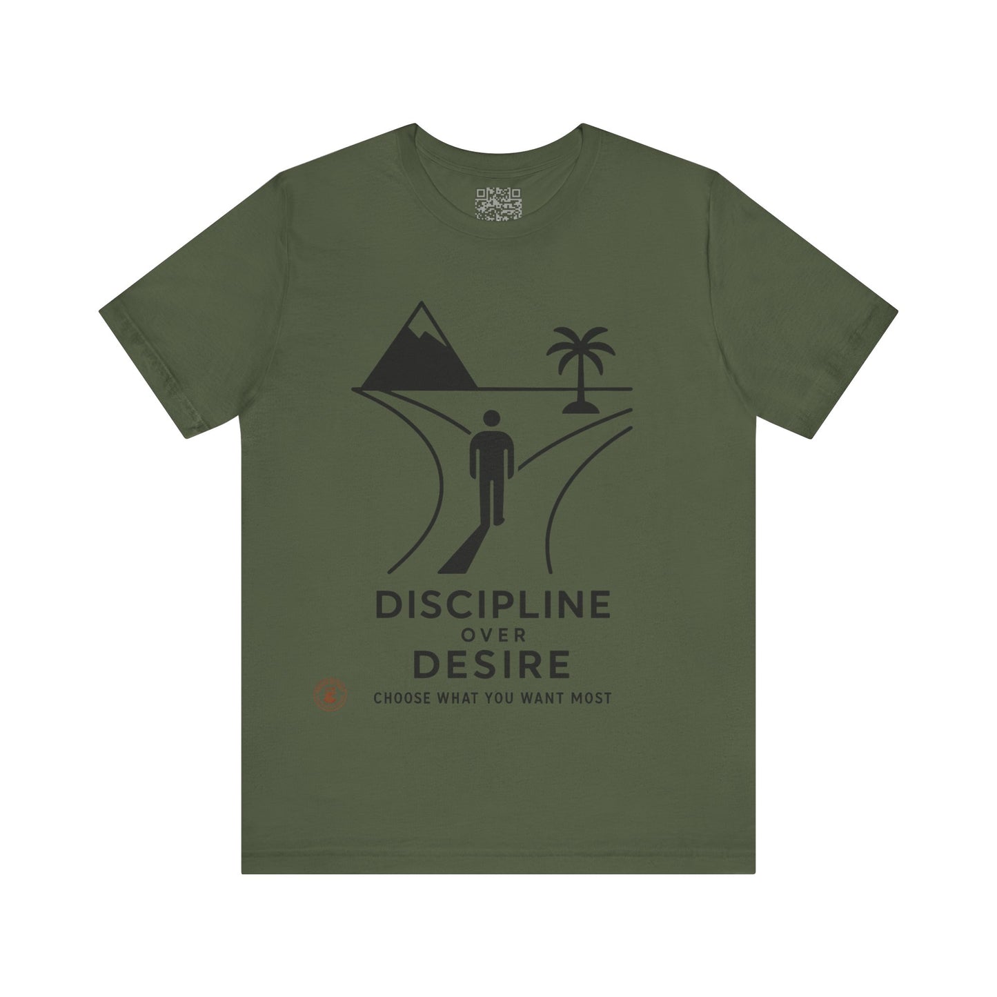 🧭 Discipline Over Desire – Motivational T-Shirt