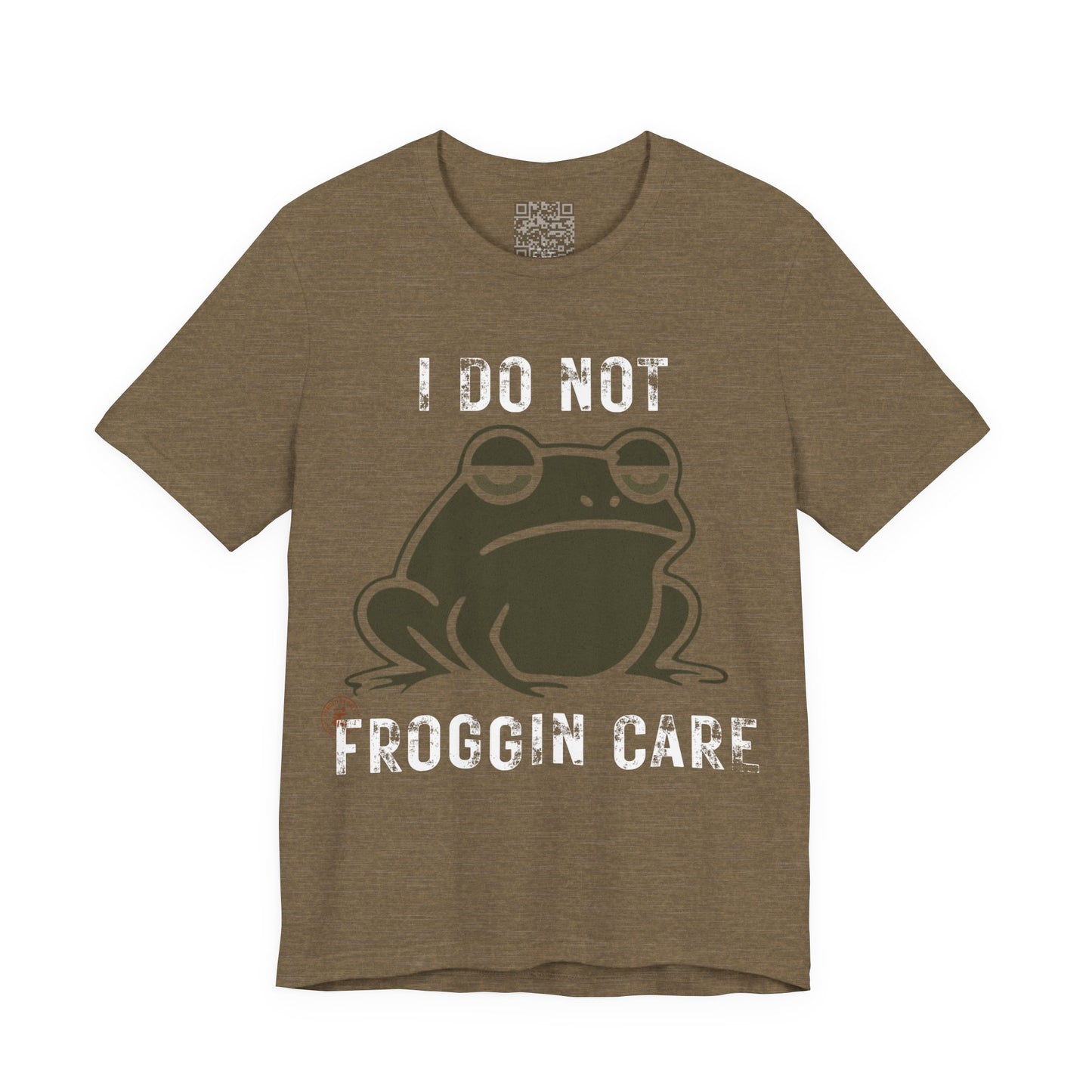 I Do Not Froggin’ Care T-Shirt – Funny Grumpy Frog Graphic Tee