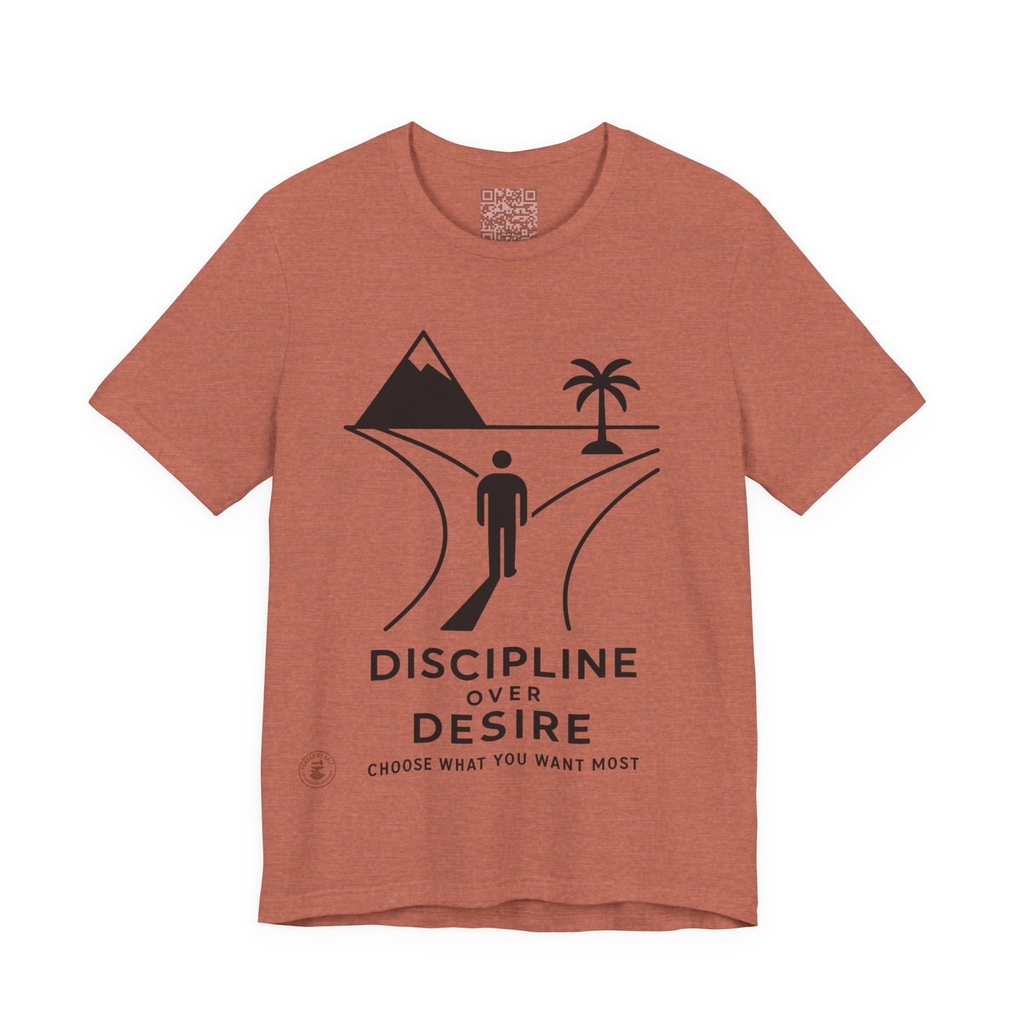 🧭 Discipline Over Desire – Motivational T-Shirt