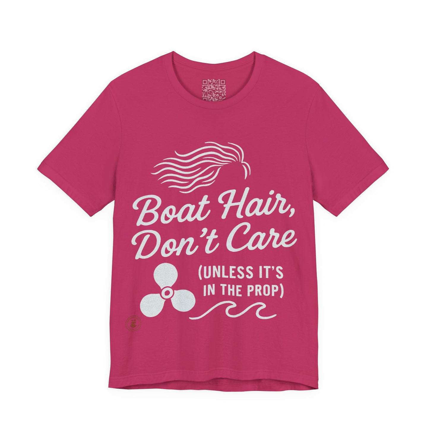 Boat Hair, Don’t Care (Unless It’s in the Prop) – Nautical Humor Tee