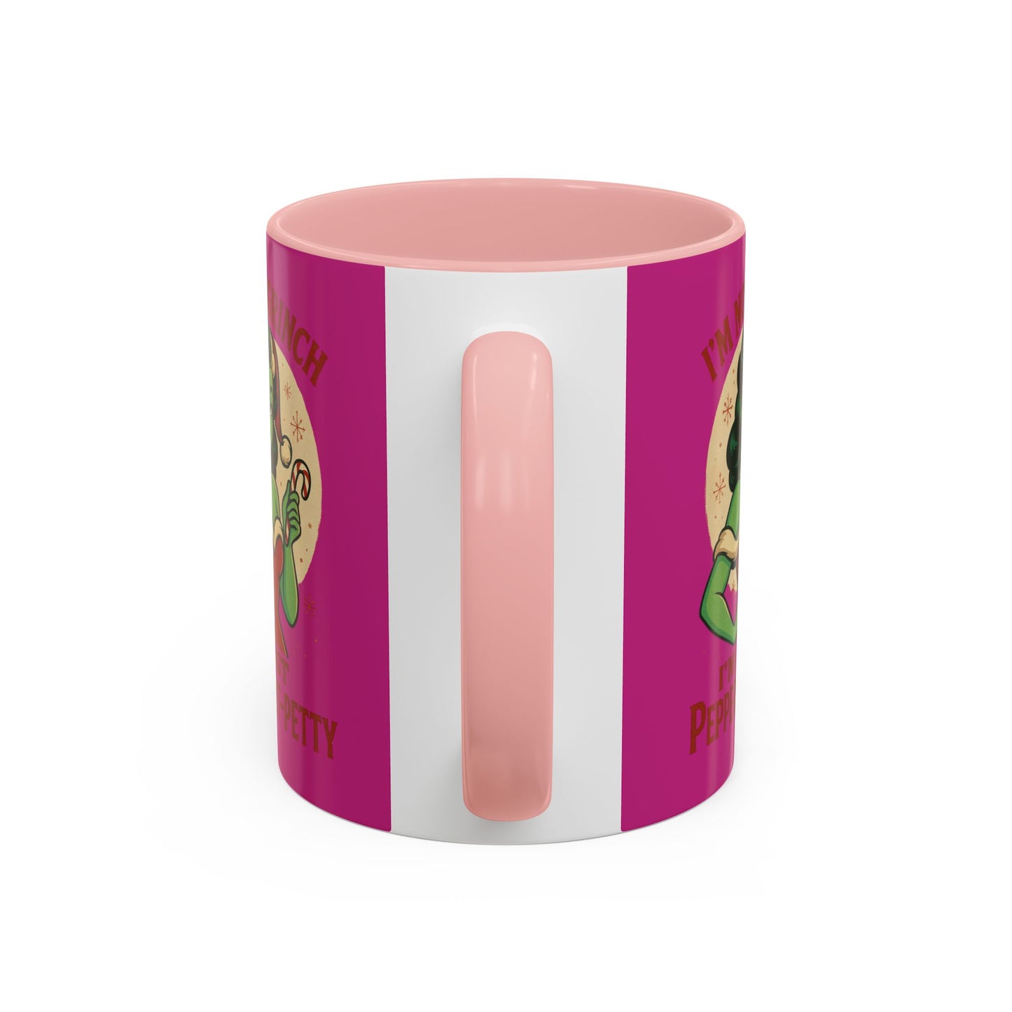 Festive Peppermint Coffee Mug, Holiday Gift, Fun Christmas Mug, Grinch Inspired, Cute Peppermint Patty Theme, Quirky Winter Cup