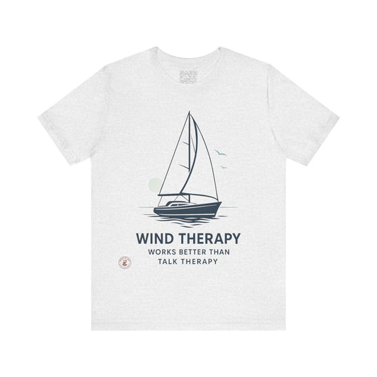 🌬️ “Wind Therapy – Works Better Than Talk Therapy” – Nautical Lifestyle Tee