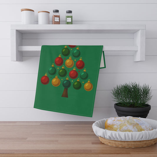 Christmas Tree Holiday Tea Towel, Christmas Kitchen Decor, Unique Gift for Home, Fun Cooking Accessory