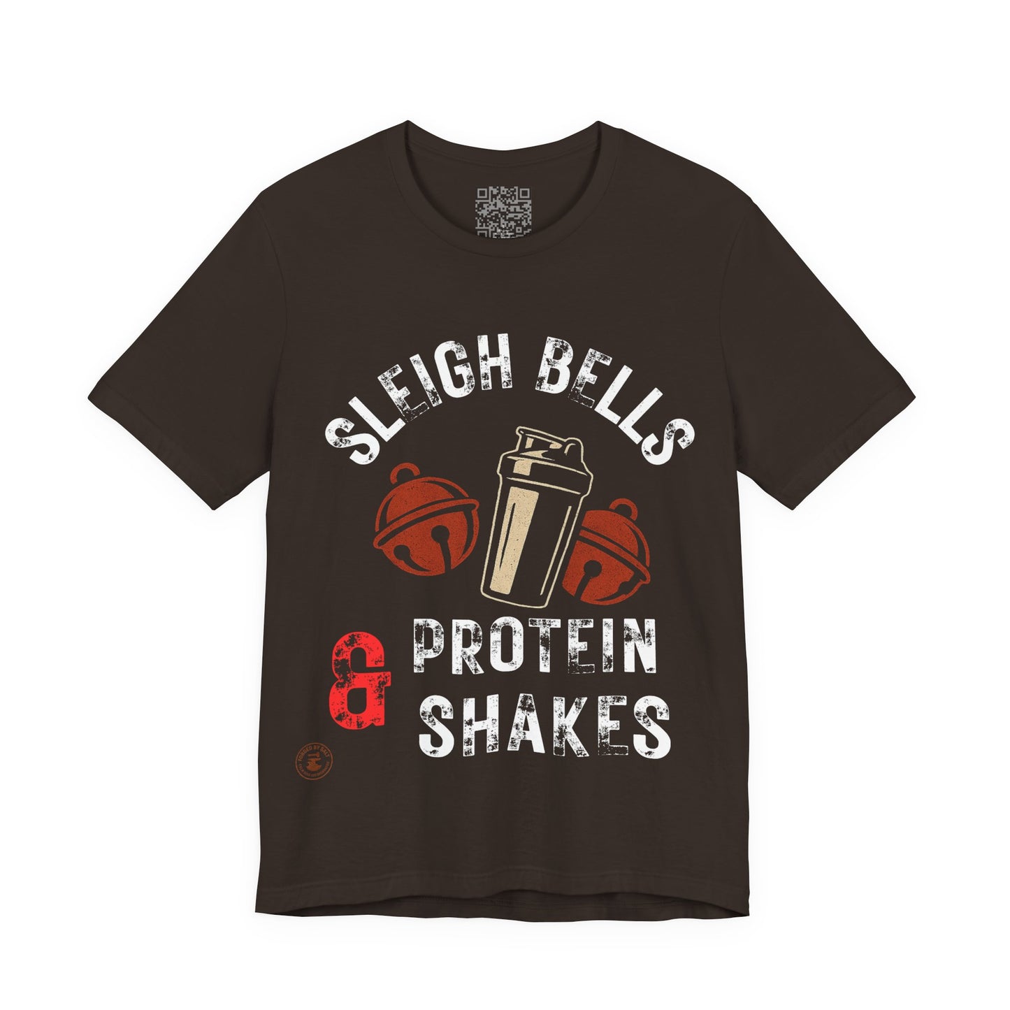 Sleigh Bells & Protein Shakes – Christmas Fitness Lifestyle Tee