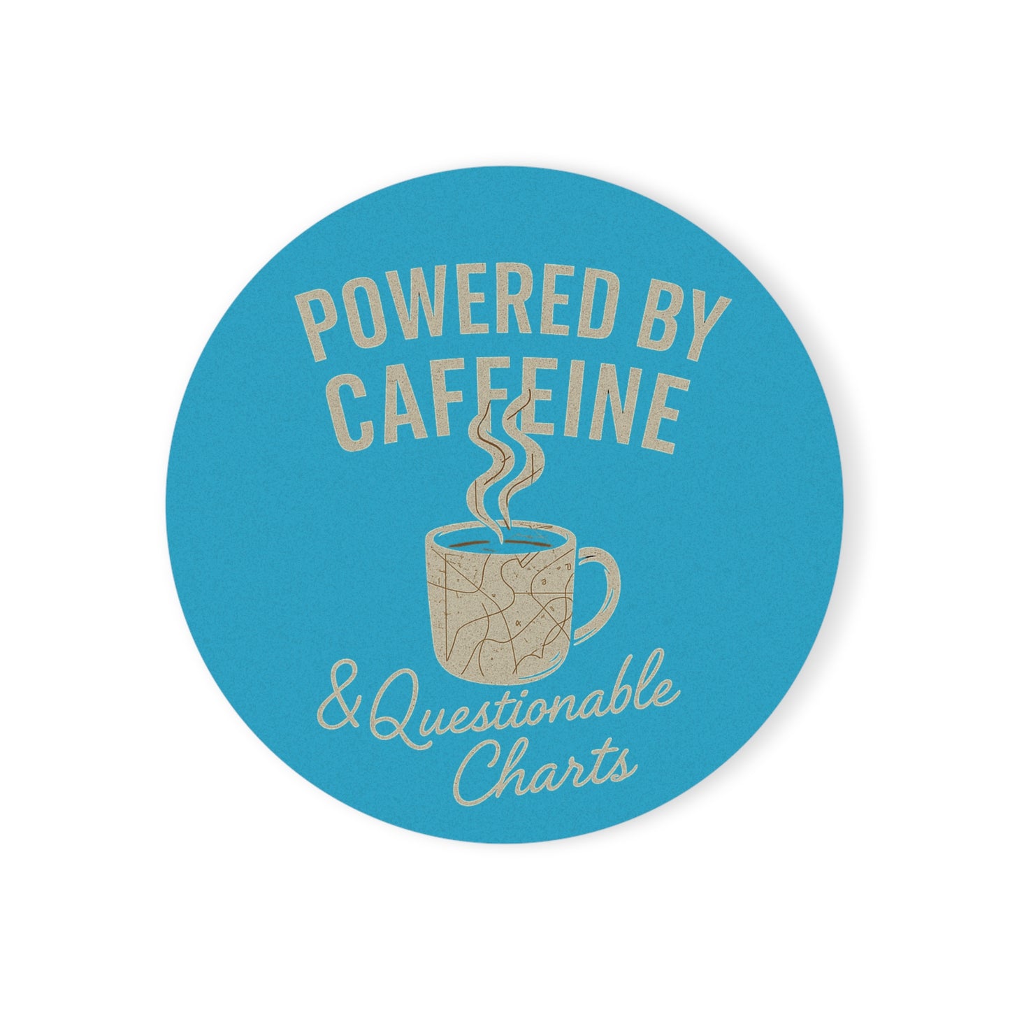 Coffee Lover's Cork Back Coaster, Powered by Caffeine & Questionable Charts, Unique Gift for Tea Drinkers, Kitchen Decor, Office [...]