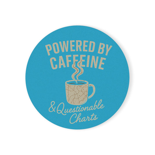 Coffee Lover's Cork Back Coaster, Powered by Caffeine & Questionable Charts, Unique Gift for Tea Drinkers, Kitchen Decor, Office [...]