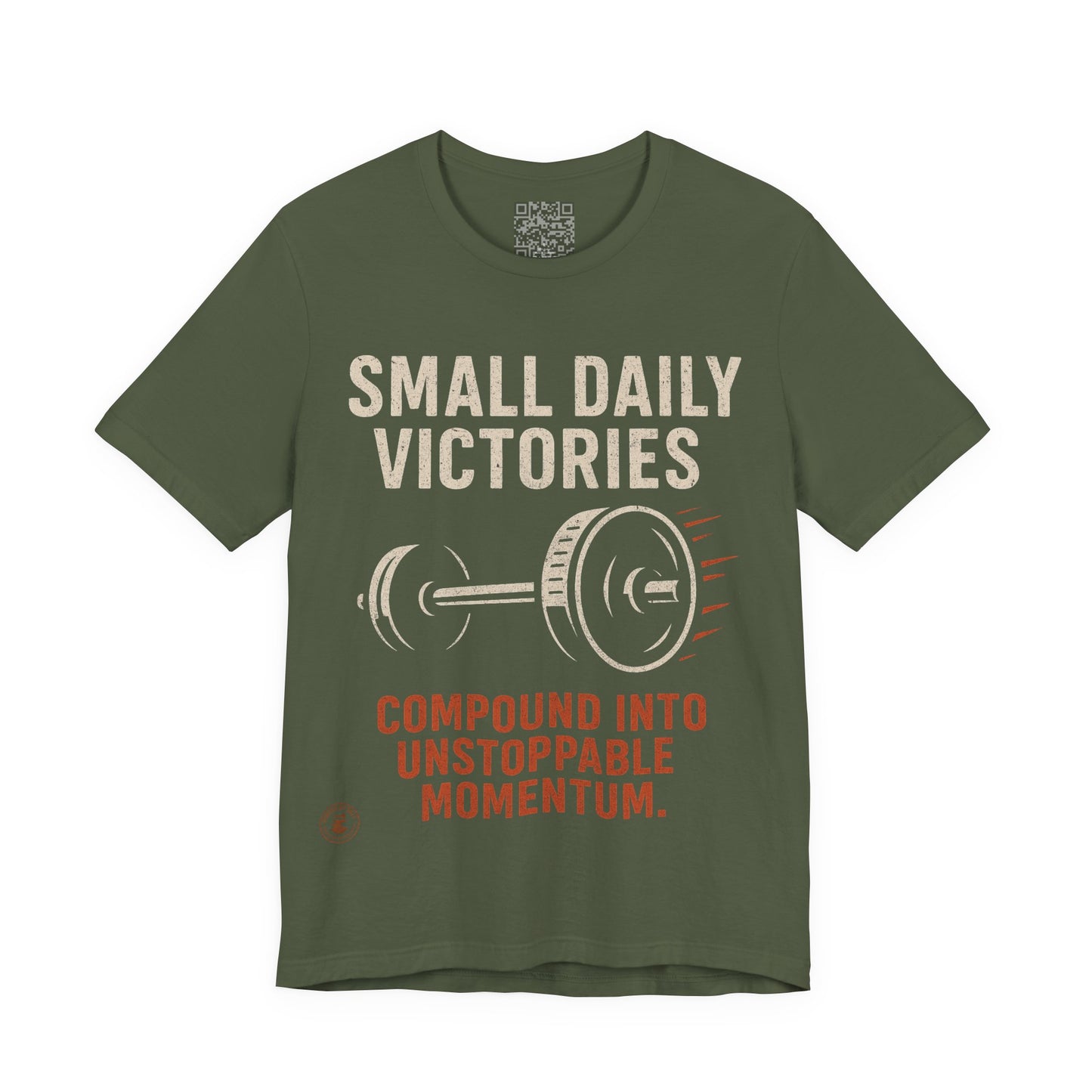 Small Daily Victories Momentum Tee - Motivational Gym Tee - Bella Canvas 3001