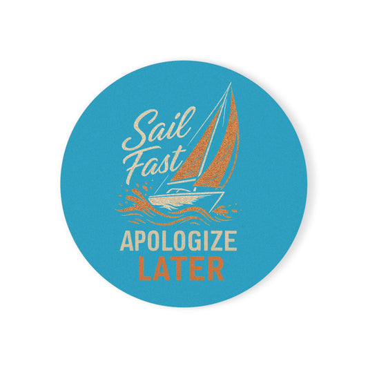 Sail Fast Cork Back Coaster, Coffee Lover's Cork Back Coaster, Unique Gift for Tea Drinkers, Kitchen Decor, Office [...]