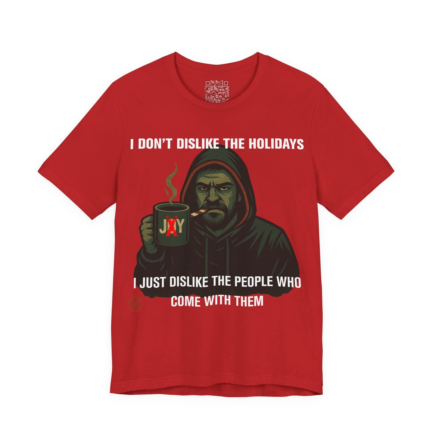 “I Don’t Dislike the Holidays” Grumpy Christmas Hoodie Guy T-Shirt