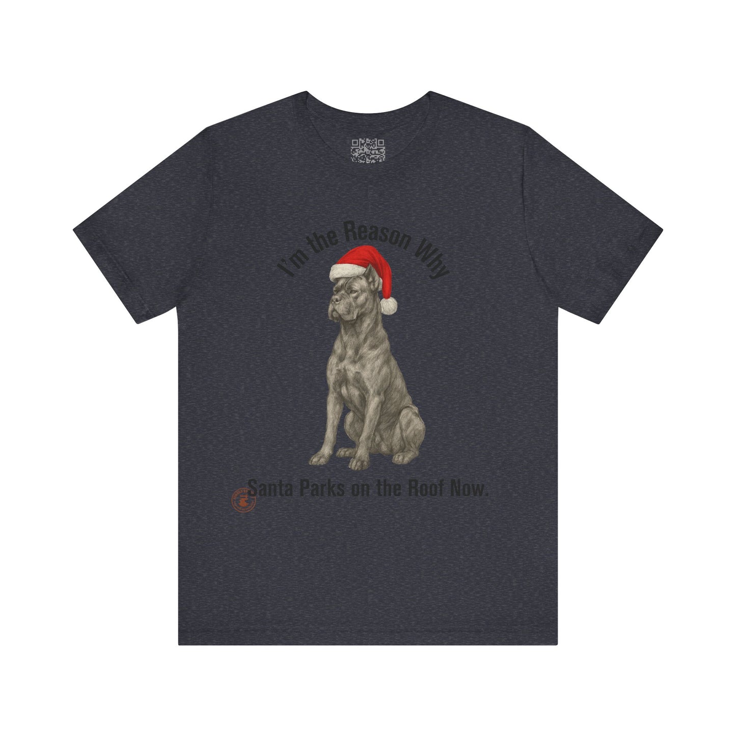 Im the Reason Santa Parks on the Roof Funny Cane Corso Christmas Tee